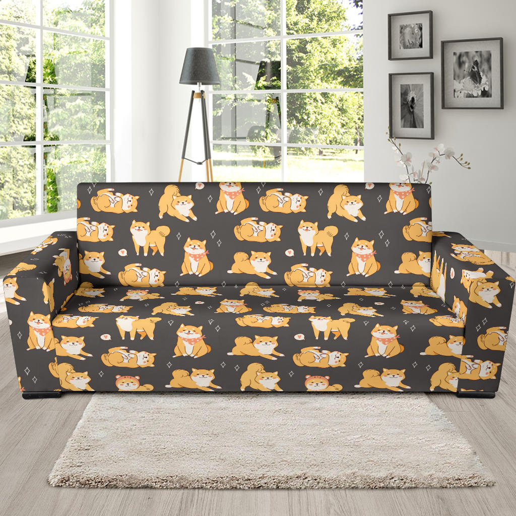 Shiba Inu Print Design LKS309 Sofa Slipcover