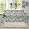 Pug Pattern Print Design A01 Sofa Slipcover