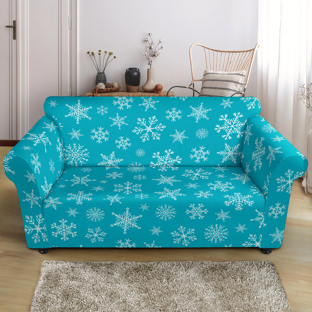 Snowflake Print Design LKS304 Loveseat Couch Slipcover