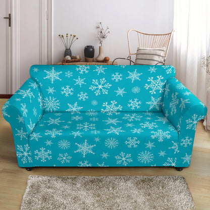 Snowflake Print Design LKS304 Loveseat Couch Slipcover
