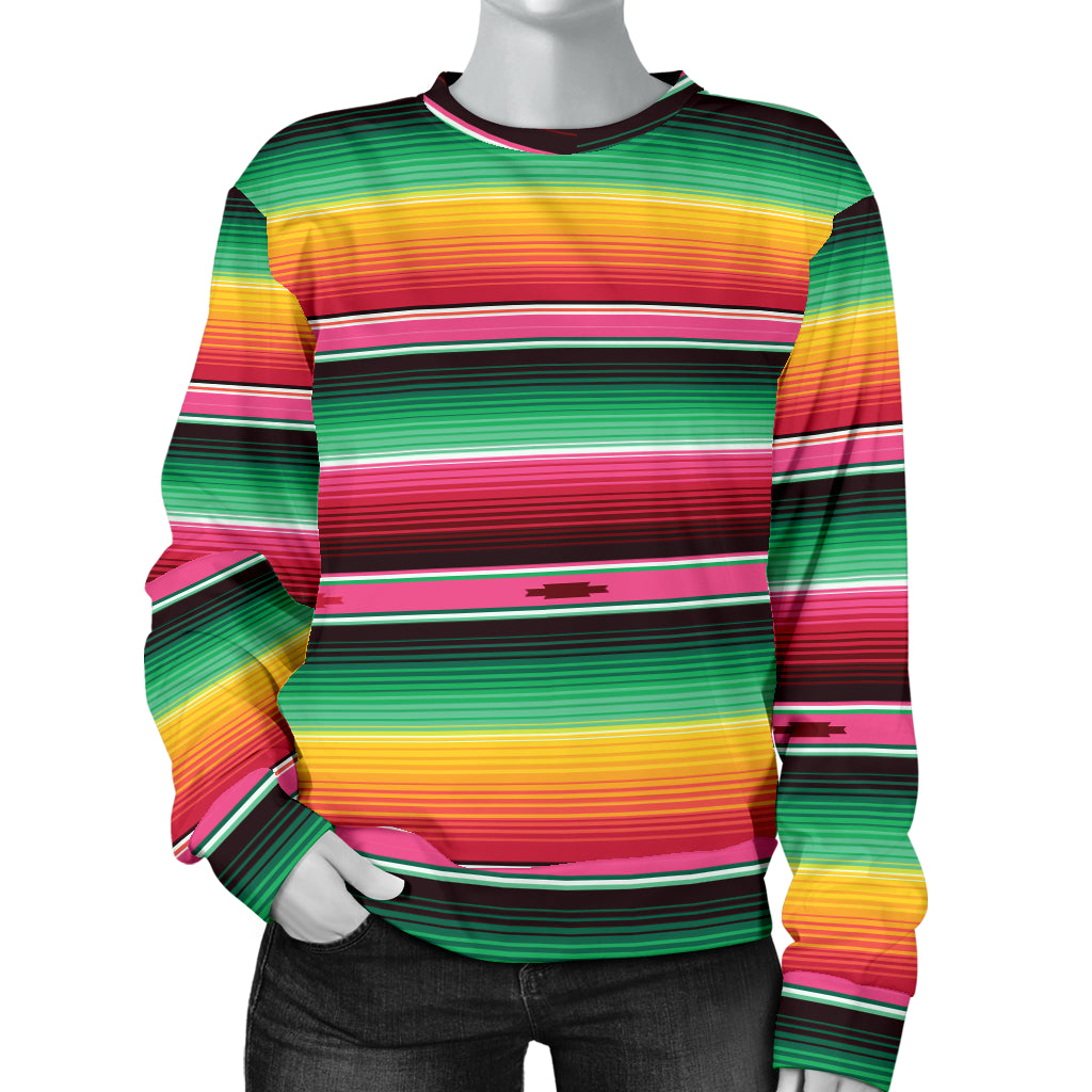 Mexican Blanket Classic Print Pattern Women Long Sleeve Sweatshirt