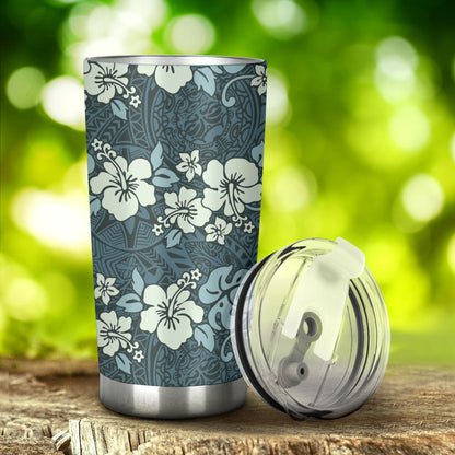 Flower Hawaiian Hibiscus Style Print Pattern Tumbler