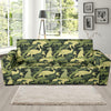 Camouflage Dinosaur Pattern Print Design 03 Sofa Slipcover