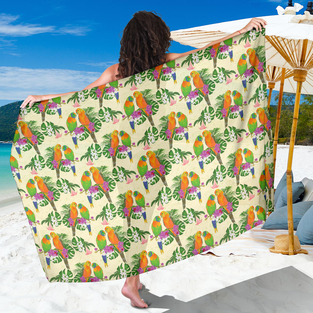 Conures Pattern Print Design 02 Sarong Pareo Wrap