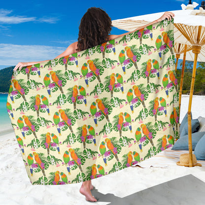 Conures Pattern Print Design 02 Sarong Pareo Wrap