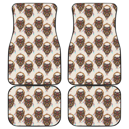 Wolf Tribal Dream Catcher Design Print Car Floor Mats Front Back