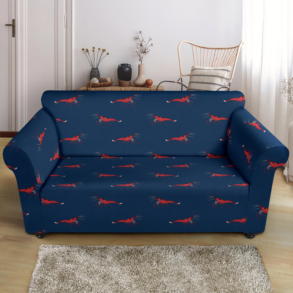 Shrimp Print Design LKS305 Loveseat Couch Slipcover