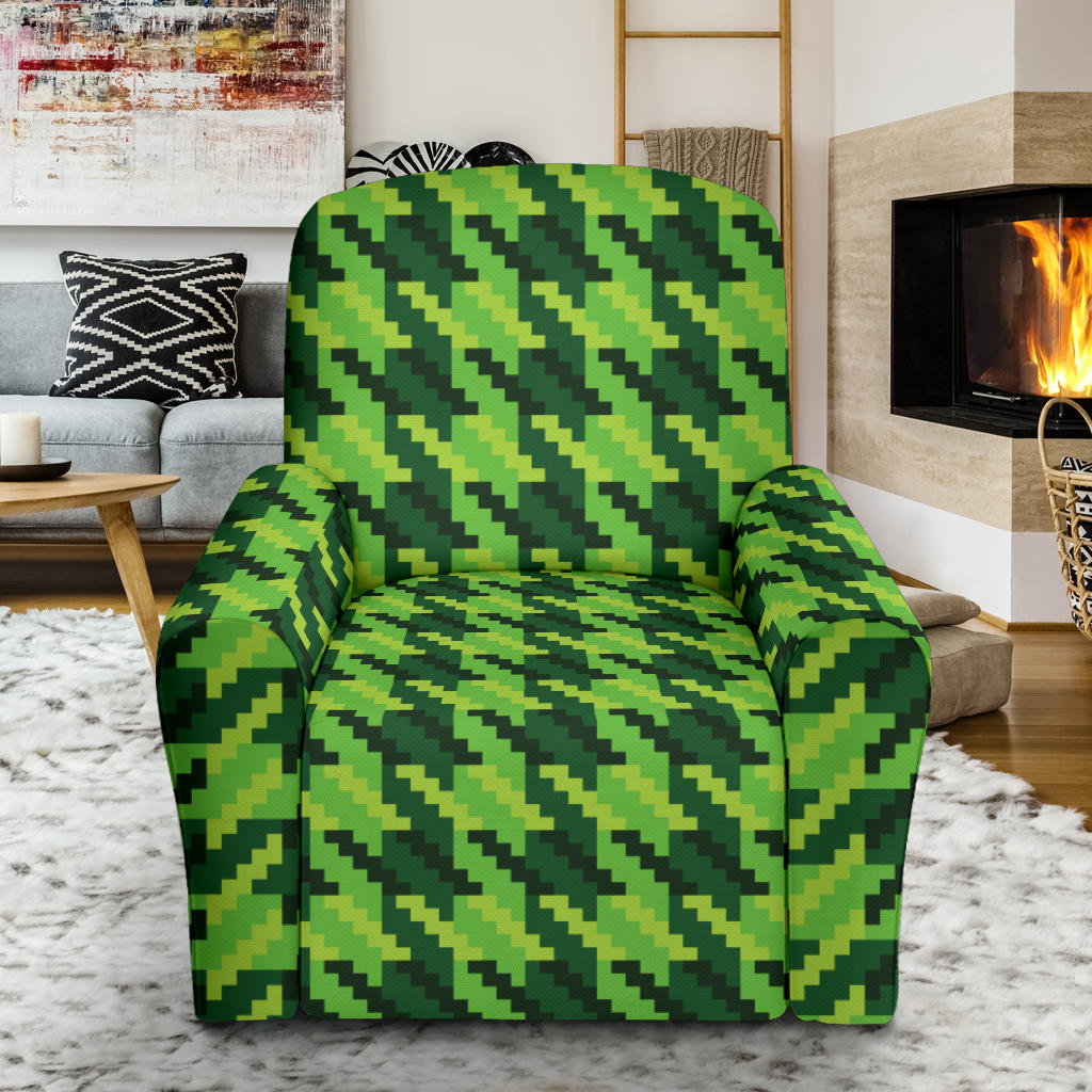 St Patricks Day Houndstooth Pattern Print LKS301 Recliner Slipcover with Pocket