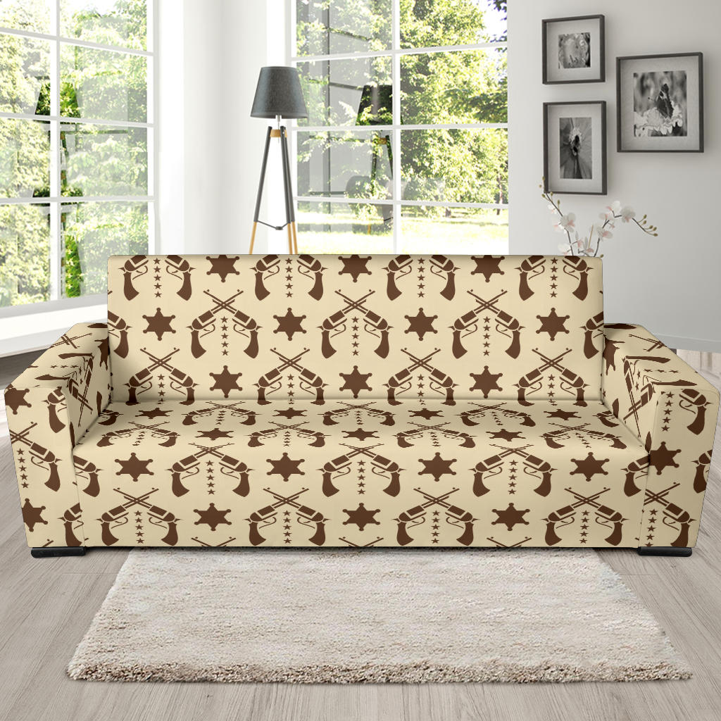 Western Cowboy Print Design LKS302 Sofa Slipcover