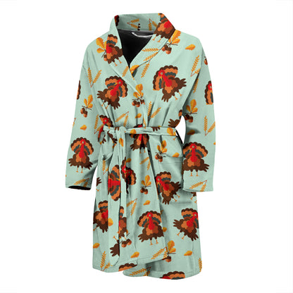Thanksgiving Print Design LKS309 Men Bathrobe