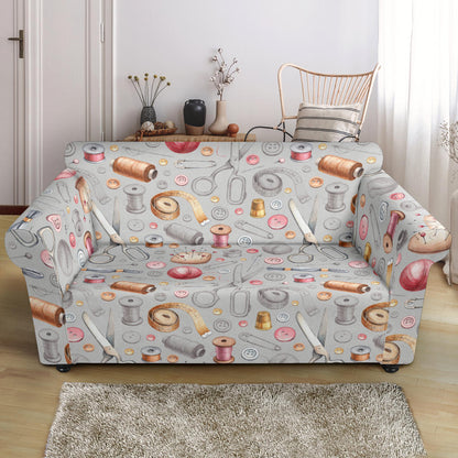 Sewing Equipment Print Design LKS302 Loveseat Couch Slipcover