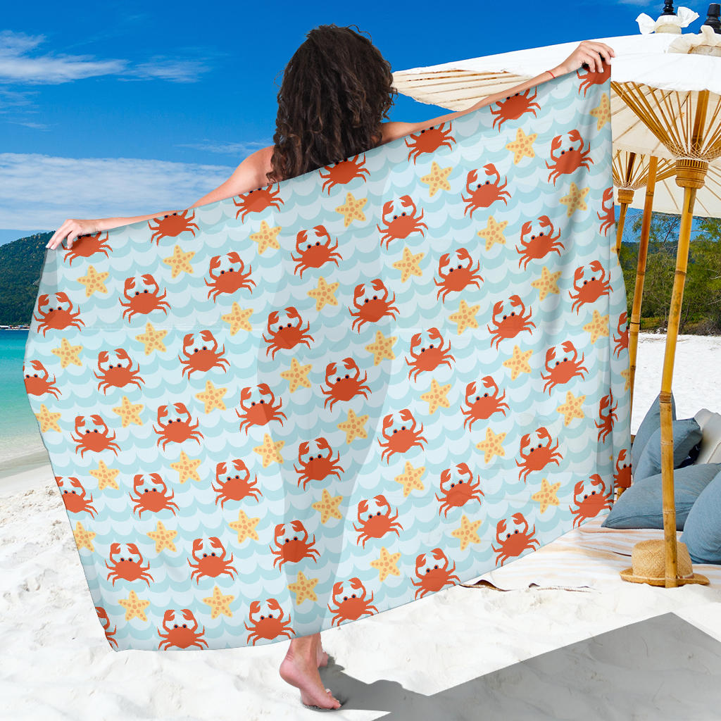 Crab Pattern Print Design 03 Sarong Pareo Wrap