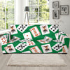 Poker Cards Pattern Print Design A03 Sofa Slipcover