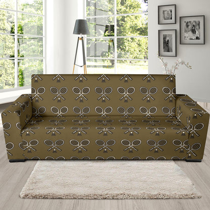 Badminton Pattern Print Design 07 Sofa Slipcover