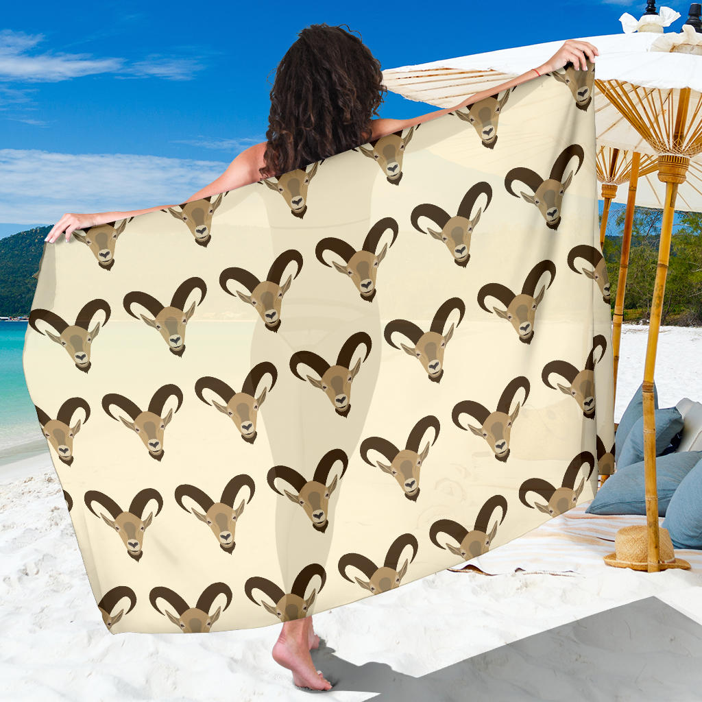 Goat Pattern Print Design 01 Sarong Pareo Wrap