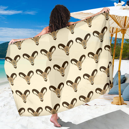 Goat Pattern Print Design 01 Sarong Pareo Wrap