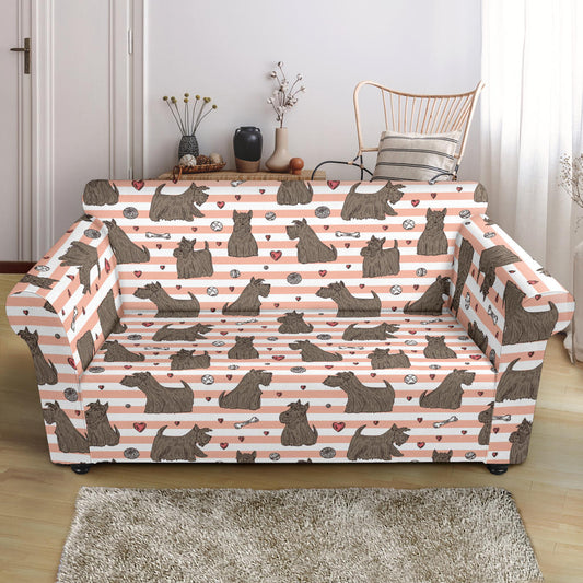 Scottish Terriers Print Design LKS3016 Loveseat Couch Slipcover