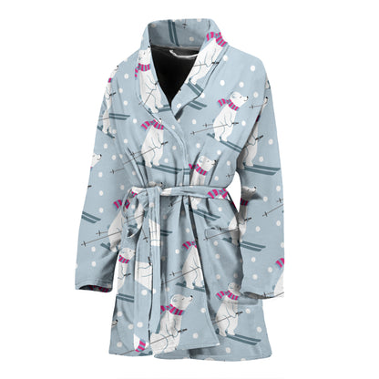 Ski Print Design LKS307 Women Bathrobe