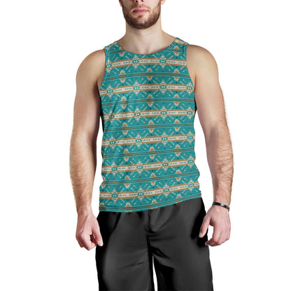 Southwest Native Design Themed Print Men Tank Top