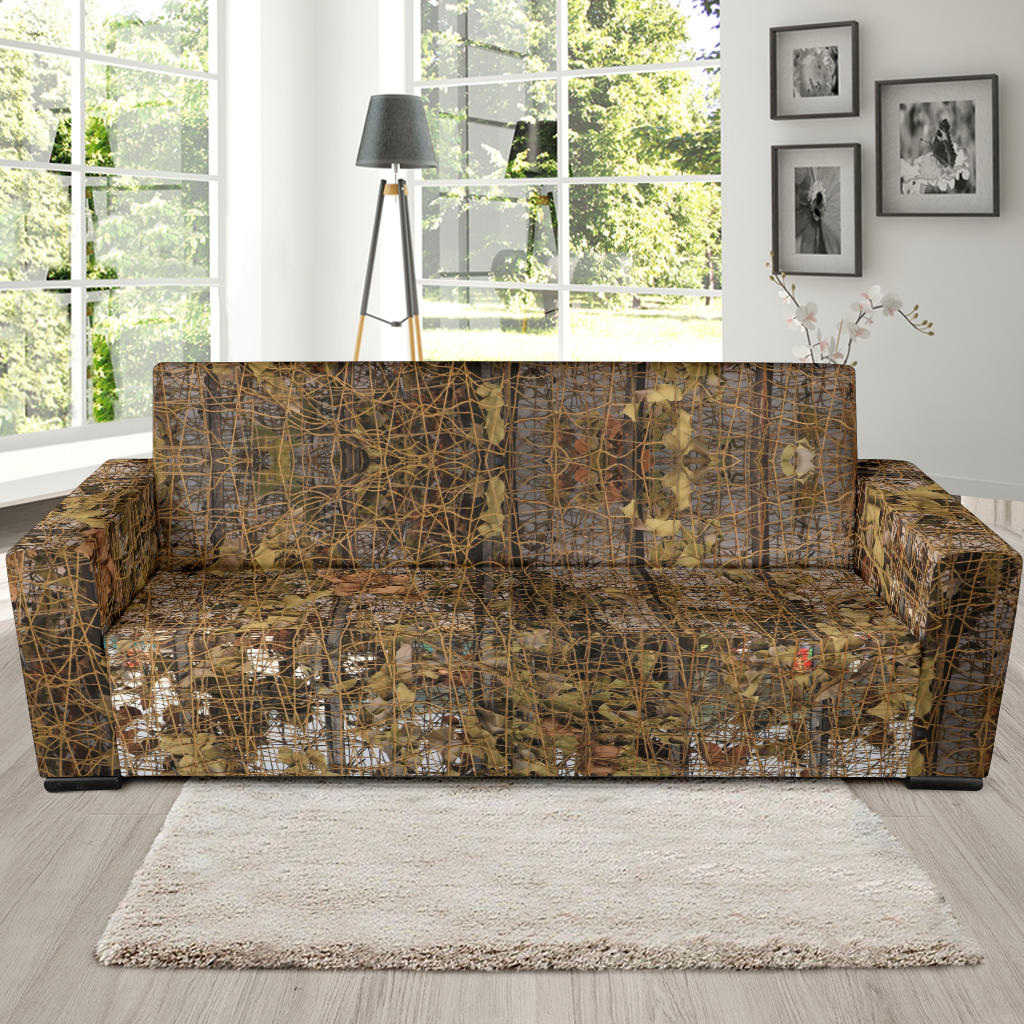 Camouflage Realtree Pattern Print Design 01 Sofa Slipcover