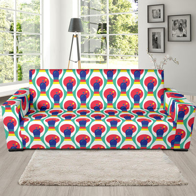 Bowling Pattern Print Design 05 Sofa Slipcover