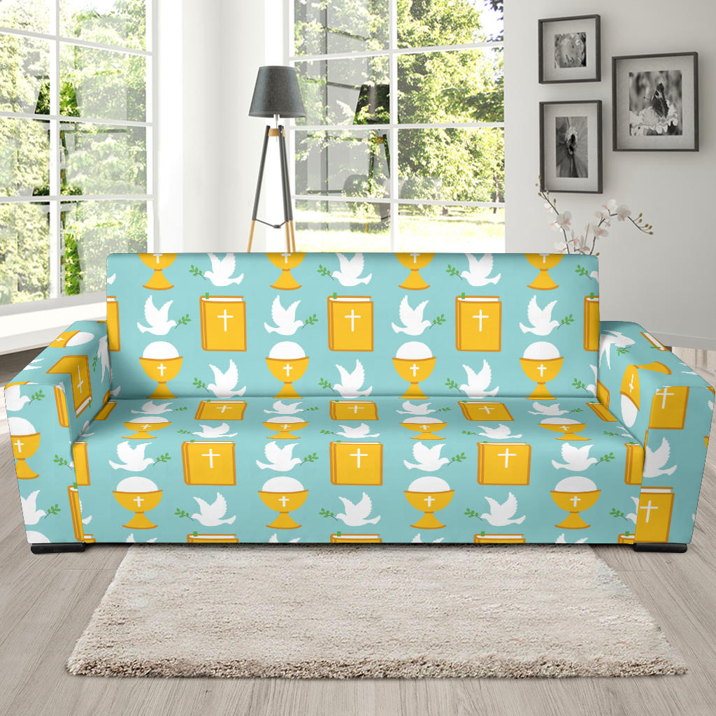 Christian Pattern Print Design 02 Sofa Slipcover