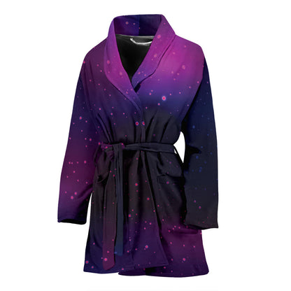 Night sky Pattern Print Design A04 Women Bathrobe