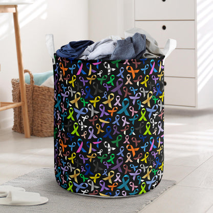 Breast Cancer Awareness Colorful Print Laundry Basket