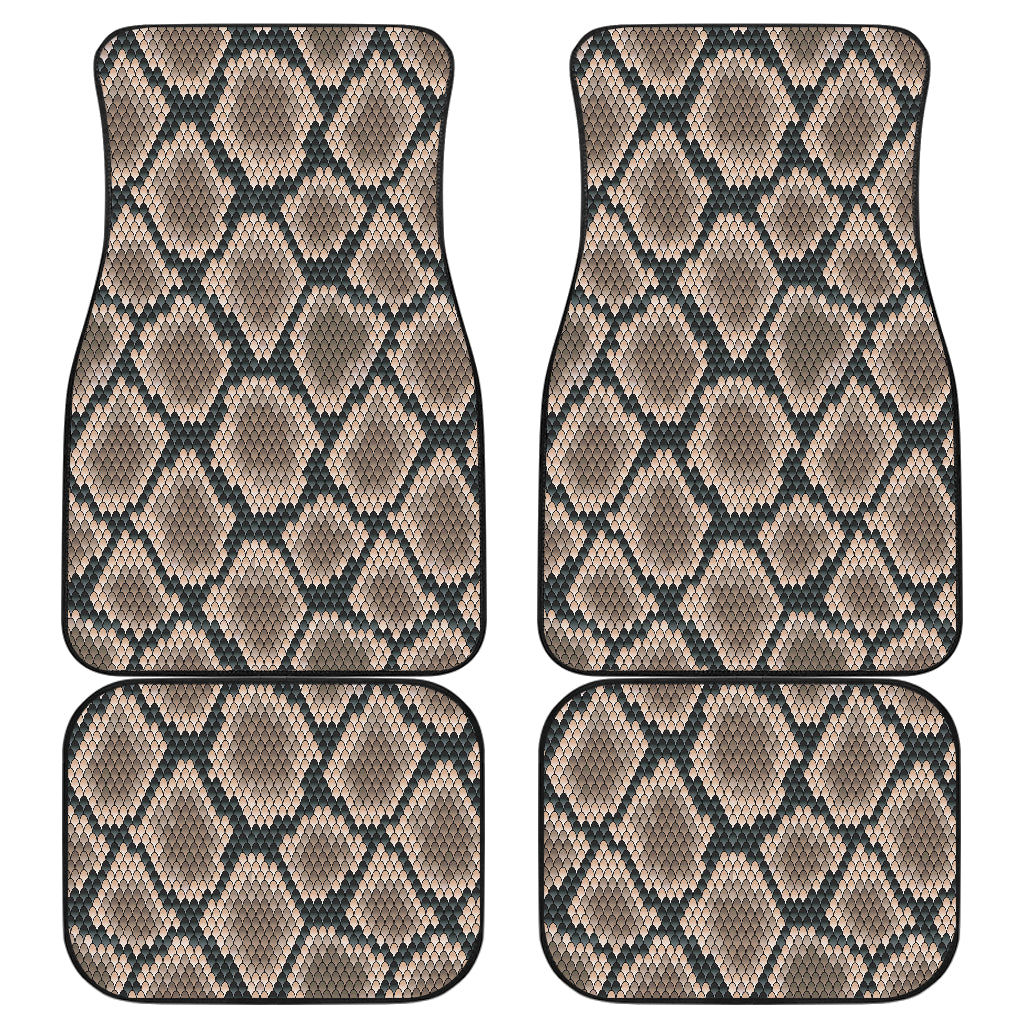 Snake Skin Design Print Car Floor Mats Front Back