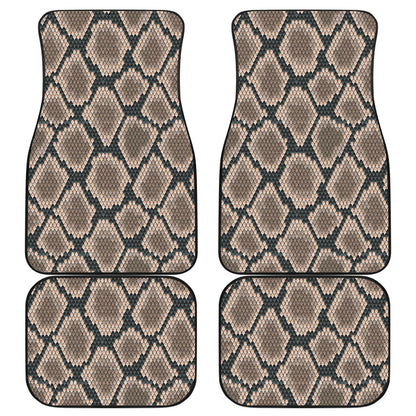 Snake Skin Design Print Car Floor Mats Front Back