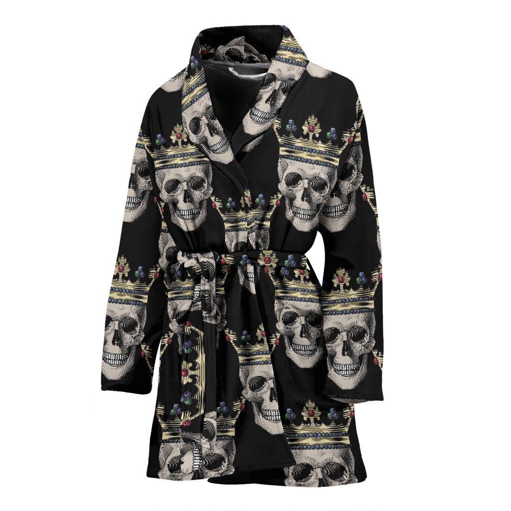 Skull King Print Design LKS3010 Women Bathrobe