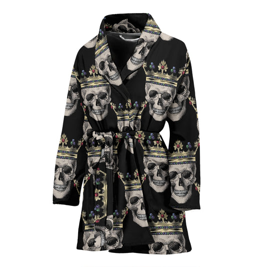 Skull King Print Design LKS3010 Women Bathrobe