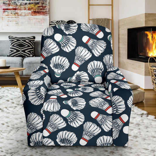 Badminton Ball Pattern Print Design 01 Recliner Slipcover with Pocket