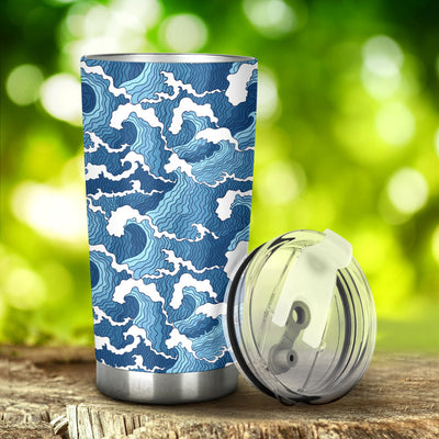 Wave Themed Pattern Print Tumbler