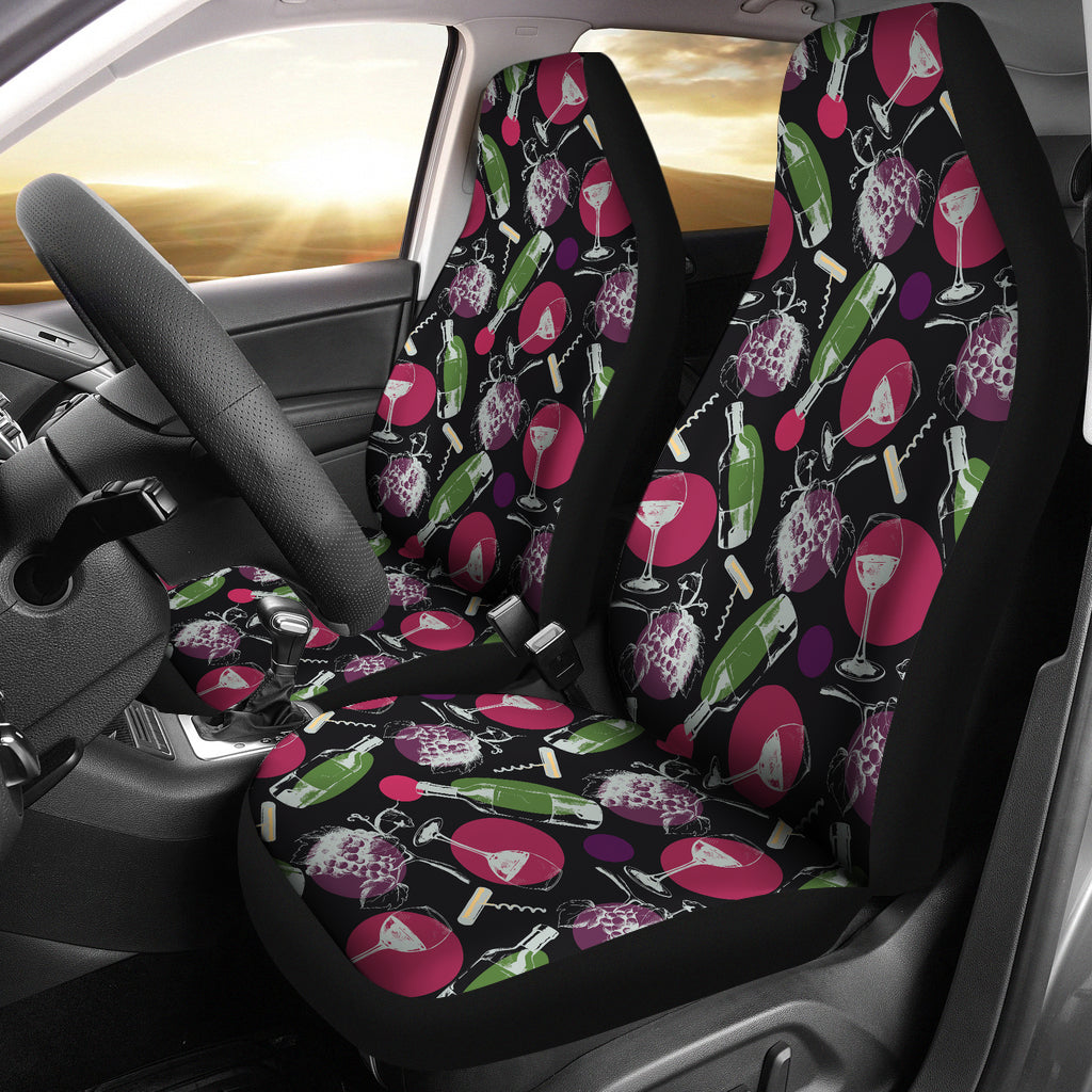 Wine Print Design LKS307 Car Seat Covers