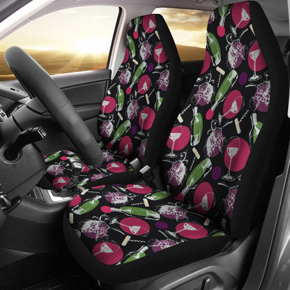 Wine Print Design LKS307 Car Seat Covers