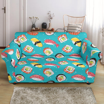 Sushi Print Design LKS305 Loveseat Couch Slipcover