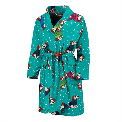 Russell Terriers Print Design LKS309 Men Bathrobe