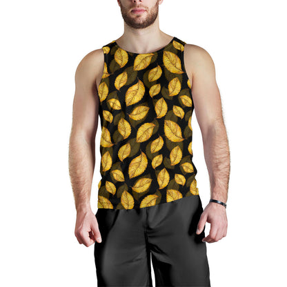 Elm Leave Summer Print Pattern Men Tank Top