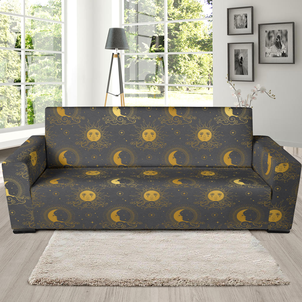 Sun Moon Print Design LKS305 Sofa Slipcover