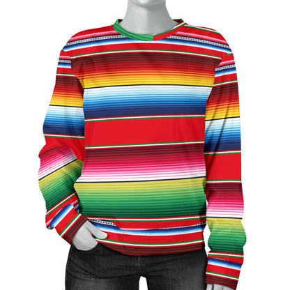 Serape Pattern Women Long Sleeve Sweatshirt