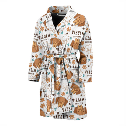 Vizslas Print Design LKS301 Men Bathrobe