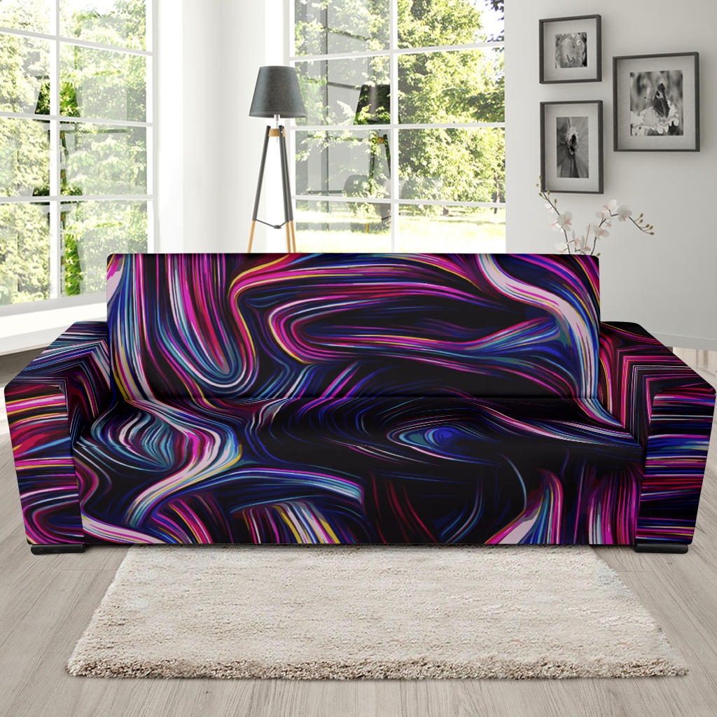 Liquid Pattern Print Design 01 Sofa Slipcover