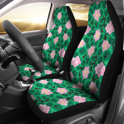 Water Lily Print Design LKS303 Car Seat Covers