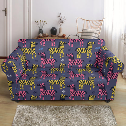 Zebra Print Design LKS303 Loveseat Couch Slipcover