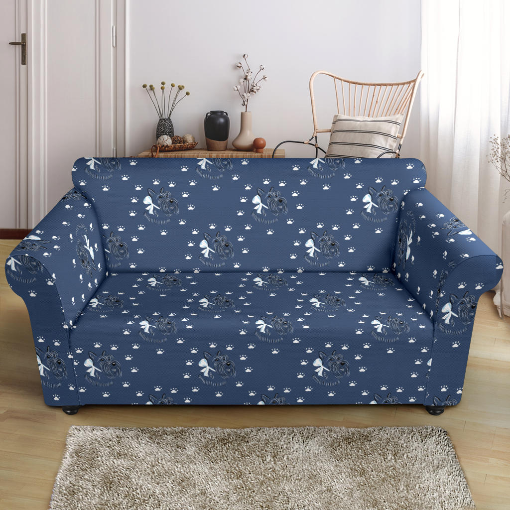 Scottish Terriers Print Design LKS307 Loveseat Couch Slipcover
