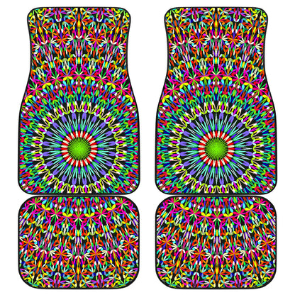 Bohemian Colorful Style Print Car Floor Mats Front Back