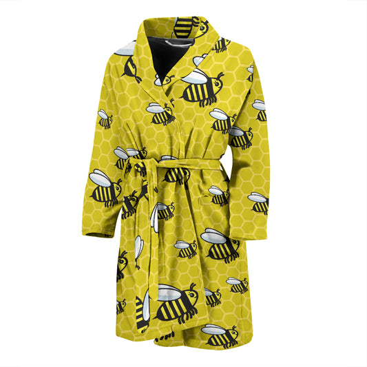 Bee Cute Print Design LKS308 Men Bathrobe