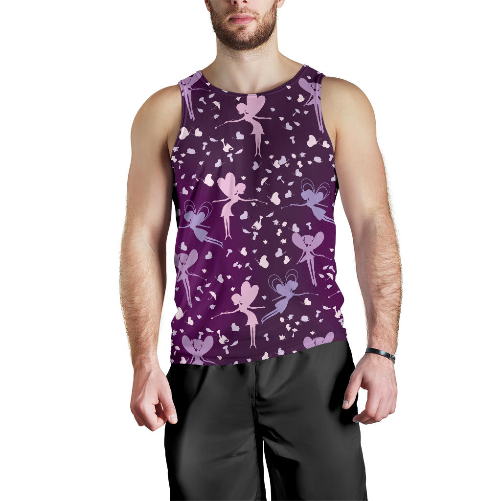 Fairy Pink Print Pattern Men Tank Top