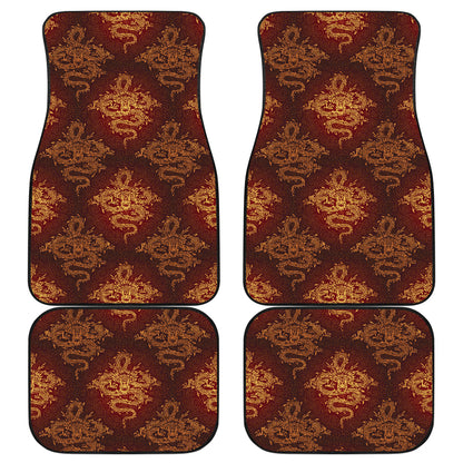 Chinese Dragons Gold Design Car Floor Mats Front Back
